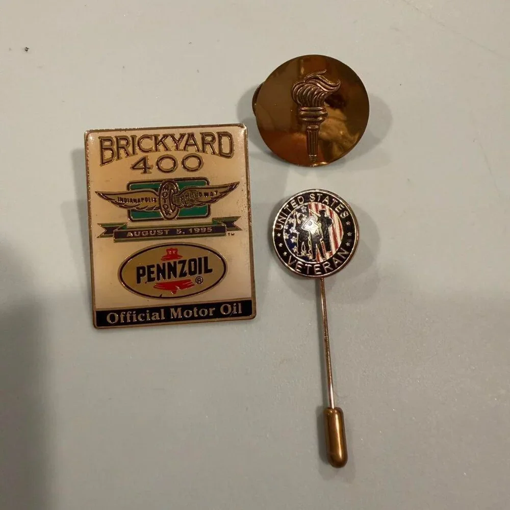 Vintage Pin Lot 1996 Atlanta Olympics Brickyard 400 NASCAR US Veteran Key Club